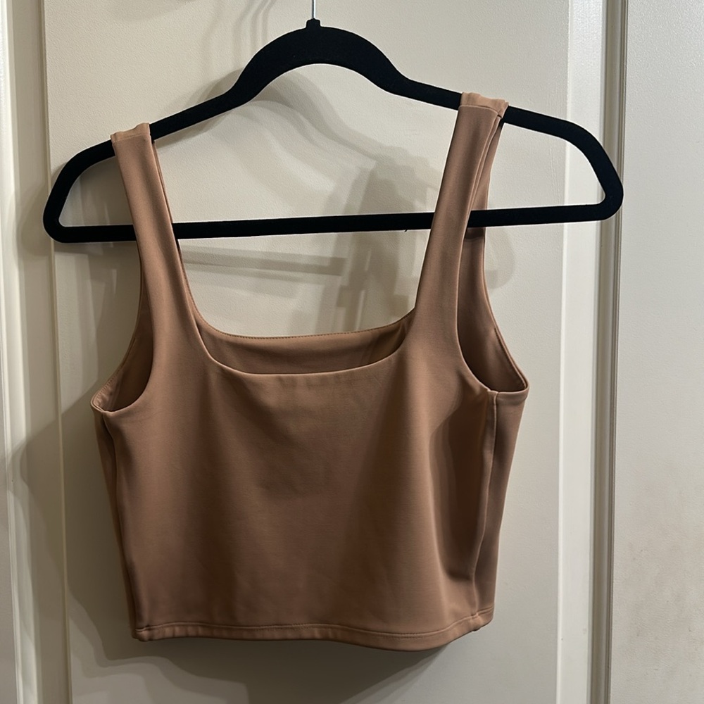 Tan Square neck tank top - Picture 4 of 5